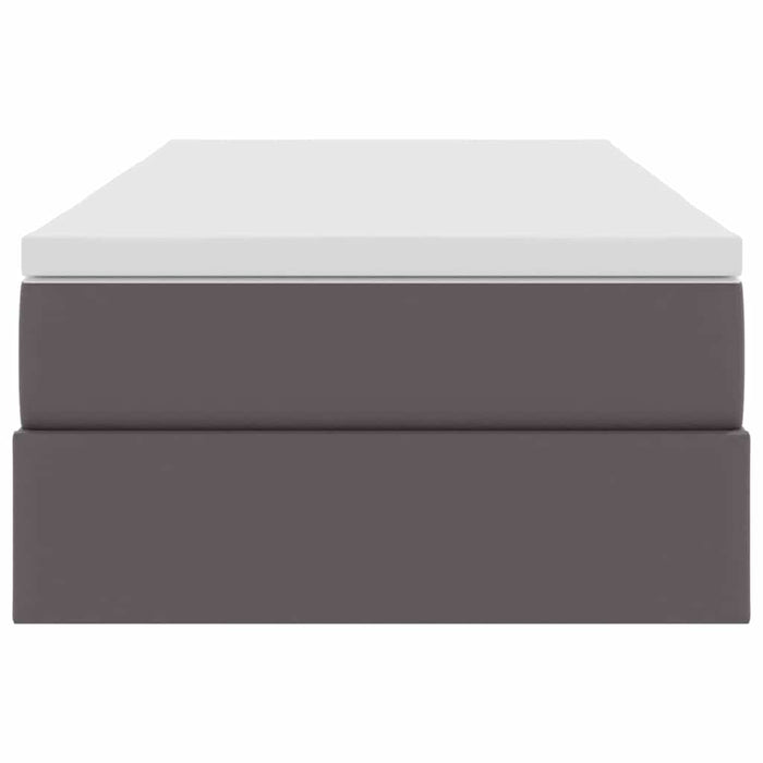 Letto con contenitore e materasso Grigio 90 x 190 cm 3370144