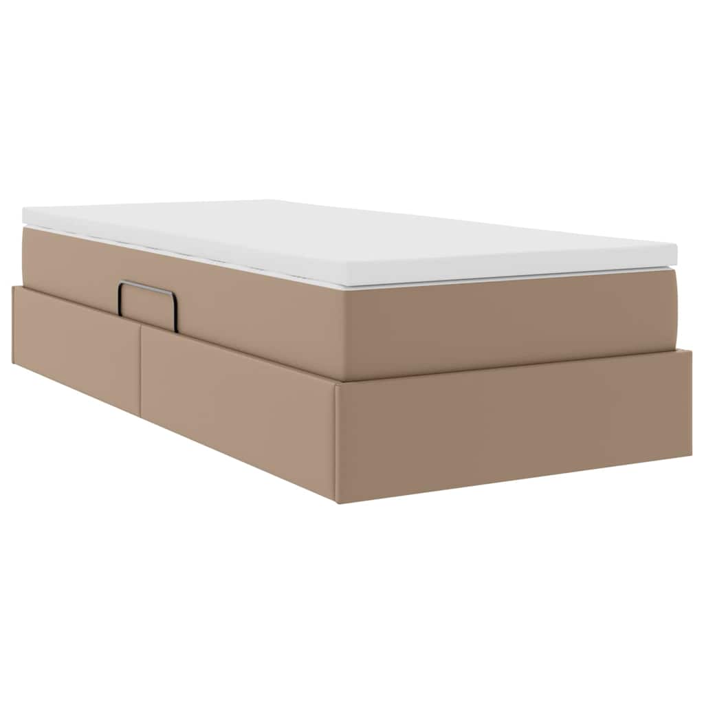 Letto con contenitore e materasso Cappuccino 90 x 190 cm