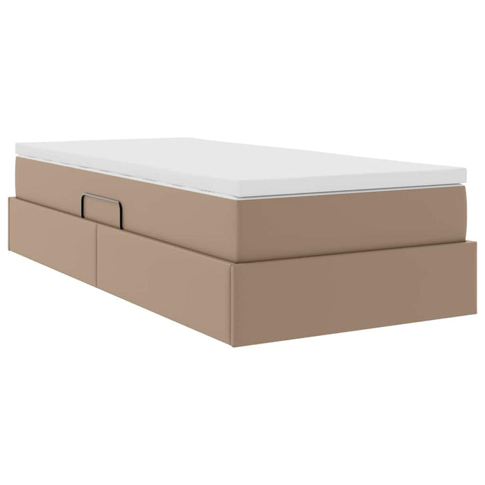 Letto con contenitore e materasso Cappuccino 90 x 190 cm