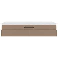 Letto con contenitore e materasso Cappuccino 90 x 190 cm 3370145