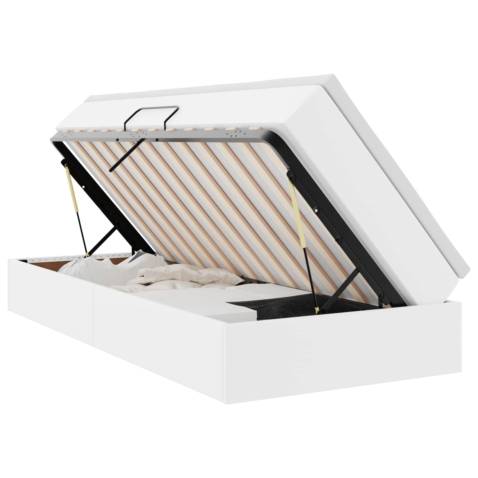 Letto con contenitore e materasso Bianco 90 x 200 cm 3370147