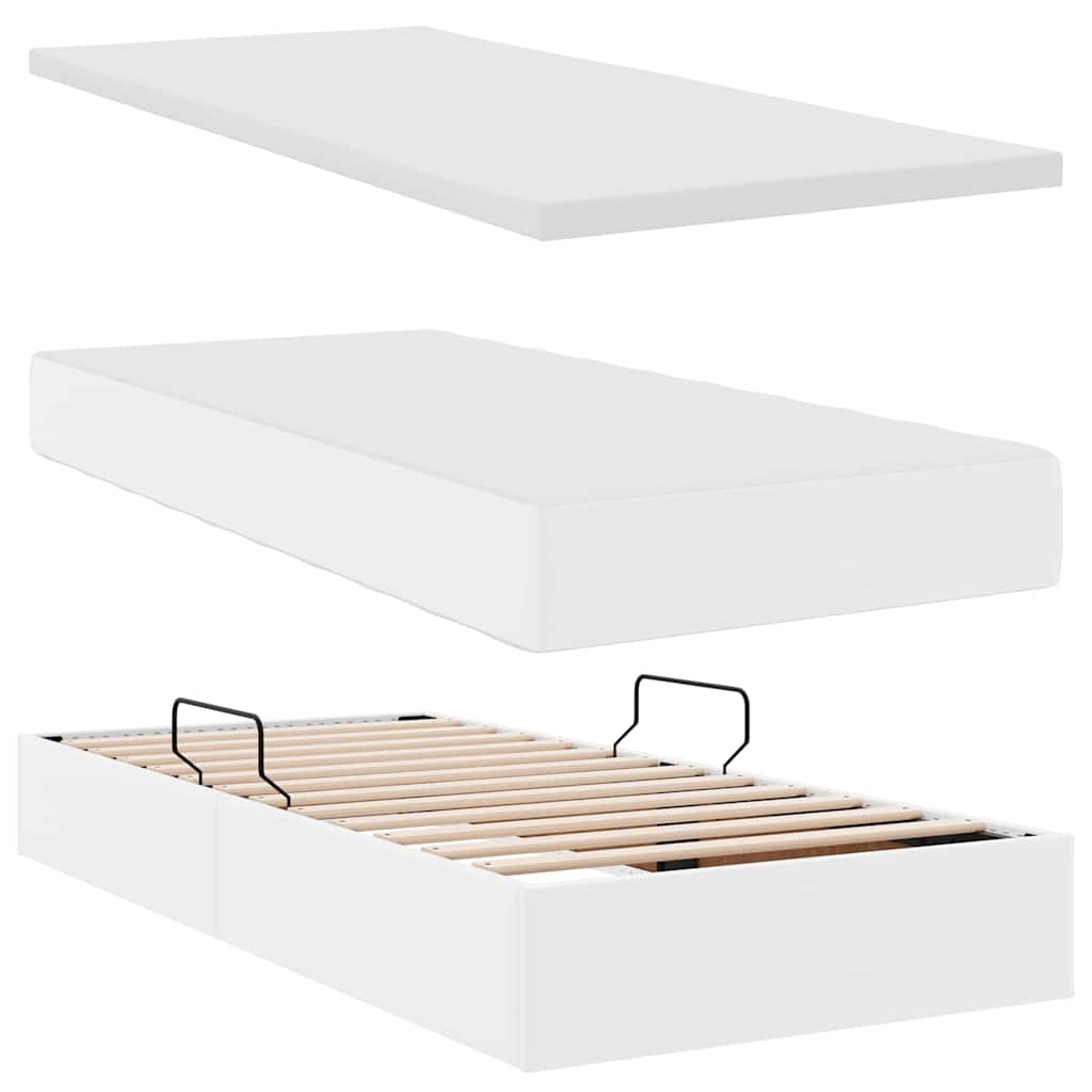 Letto con contenitore e materasso Bianco 90 x 200 cm 3370147