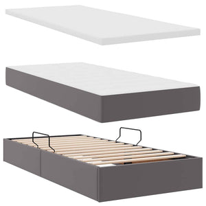 Letto con contenitore e materasso Grigio 90 x 200 cm 3370148