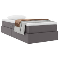 Letto con contenitore e materasso Grigio 90 x 200 cm 3370148