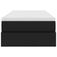 Letto con contenitore e materasso Nero 100 x 200 cm 3370150