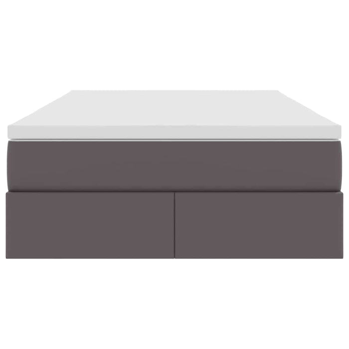 Letto con contenitore e materasso Grigio 120 x 200 cm