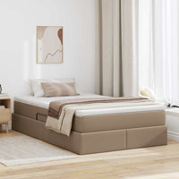 Letto con contenitore e materasso Cappuccino 120 x 200 cm