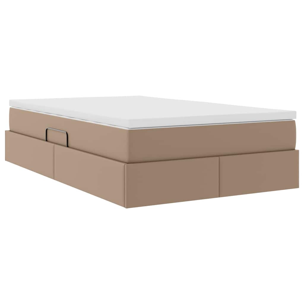 Letto con contenitore e materasso Cappuccino 120 x 200 cm
