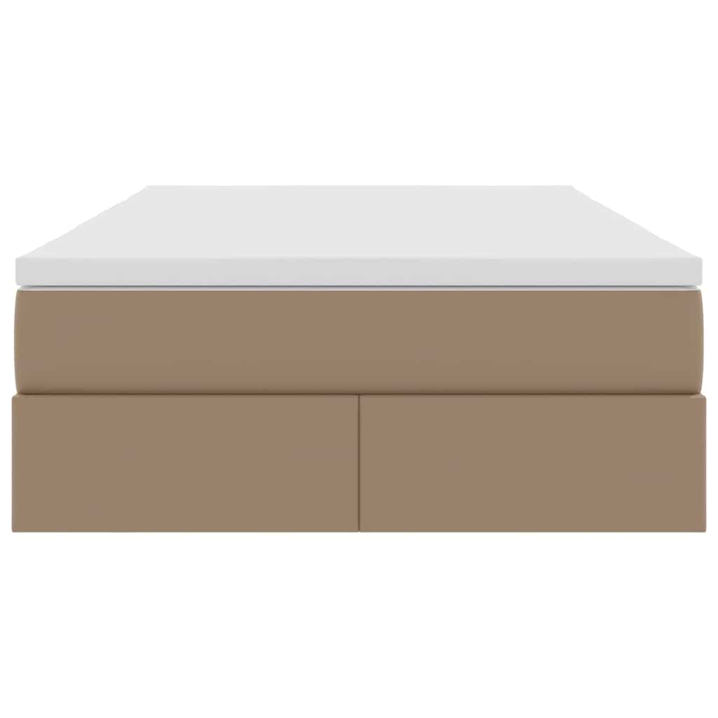 Letto con contenitore e materasso Cappuccino 120 x 200 cm