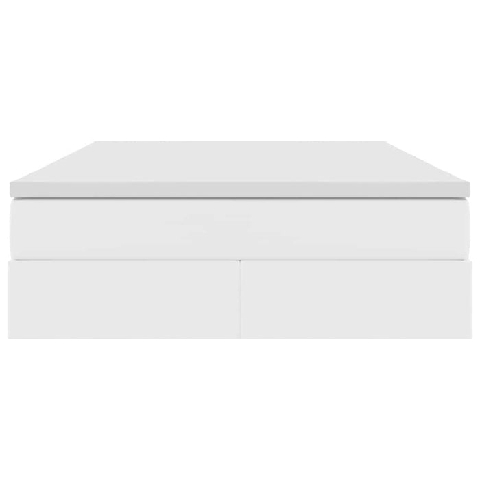 Letto con contenitore e materasso Bianco 140 x 190 cm