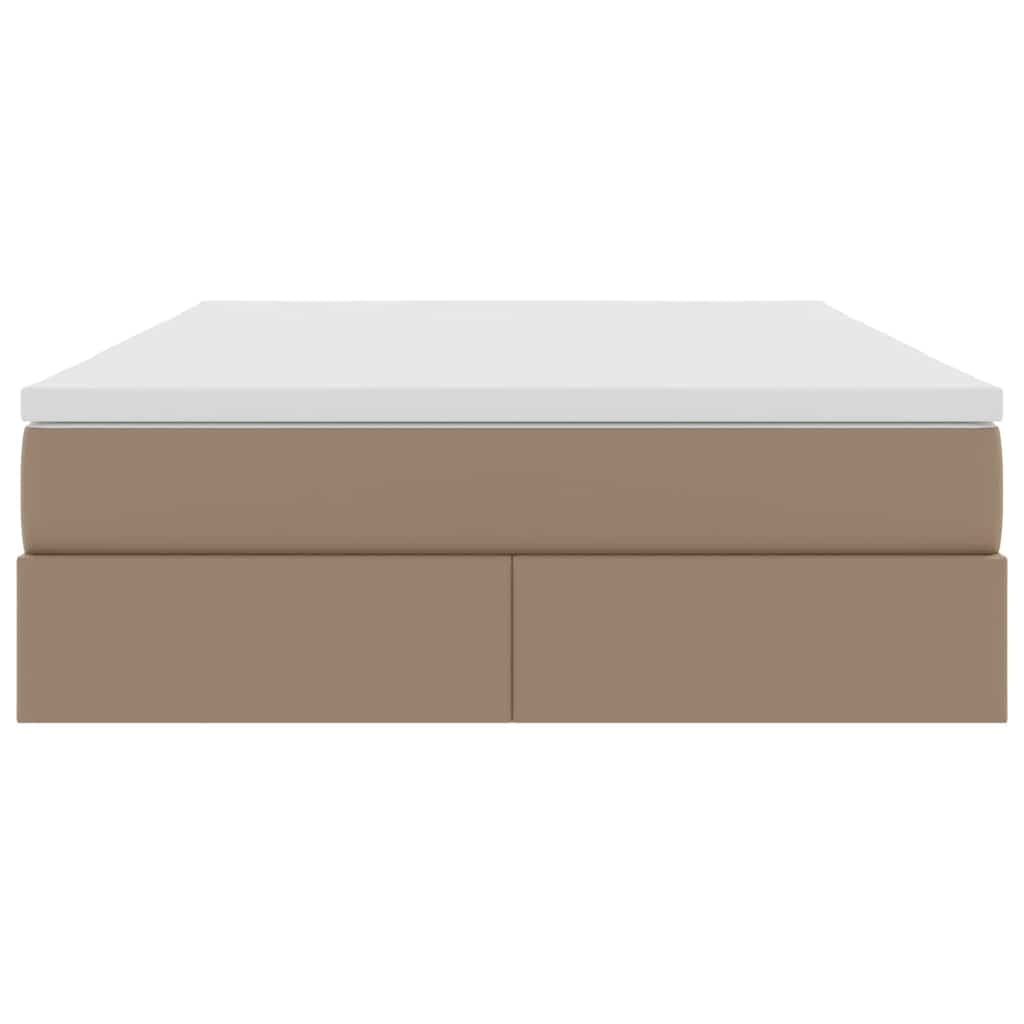 Letto con contenitore e materasso Cappuccino 140 x 190 cm 3370165