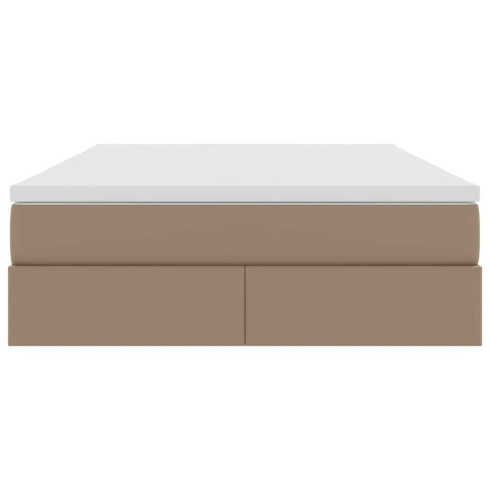 Letto con contenitore e materasso Cappuccino 140 x 190 cm 3370165