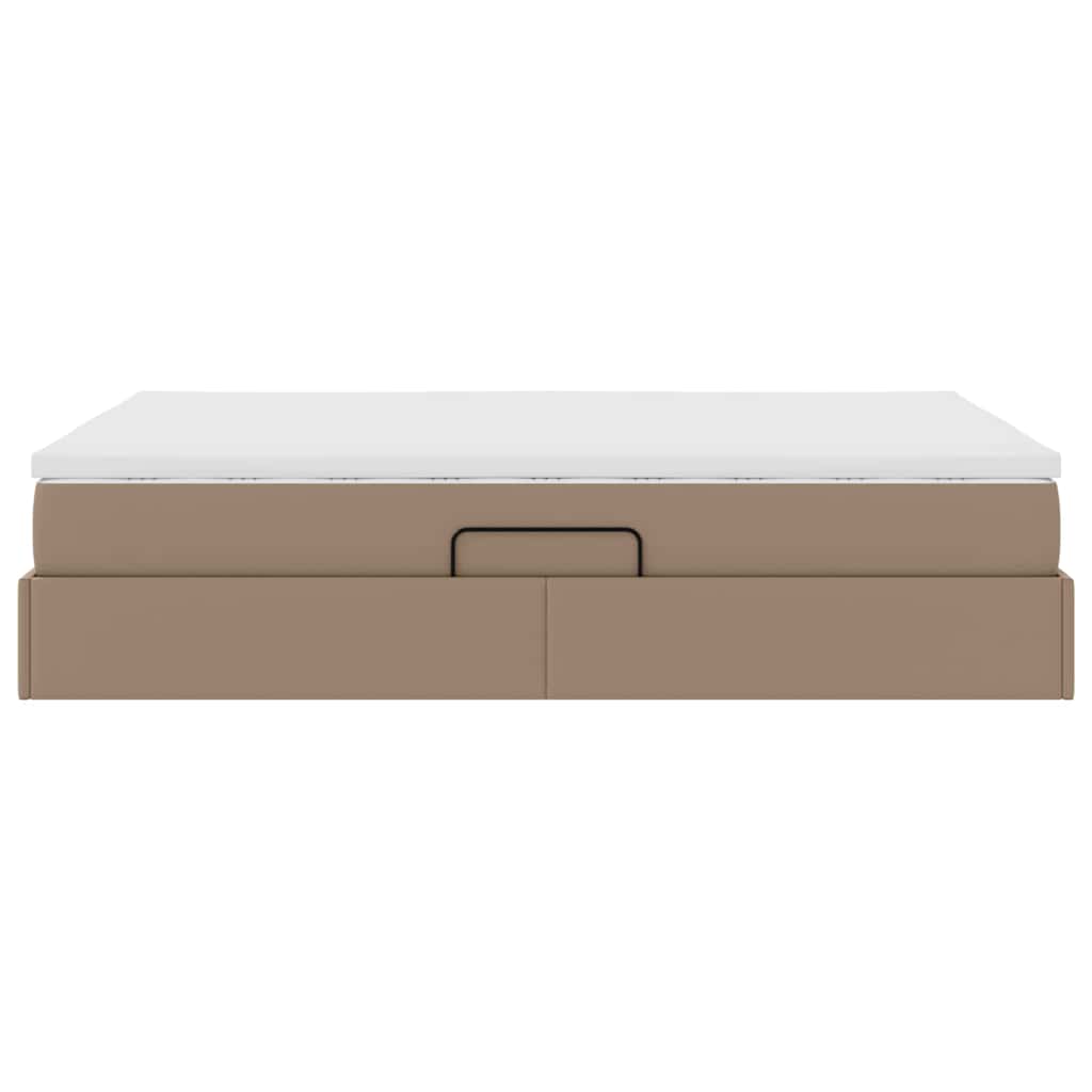 Letto con contenitore e materasso Cappuccino 140 x 190 cm 3370165