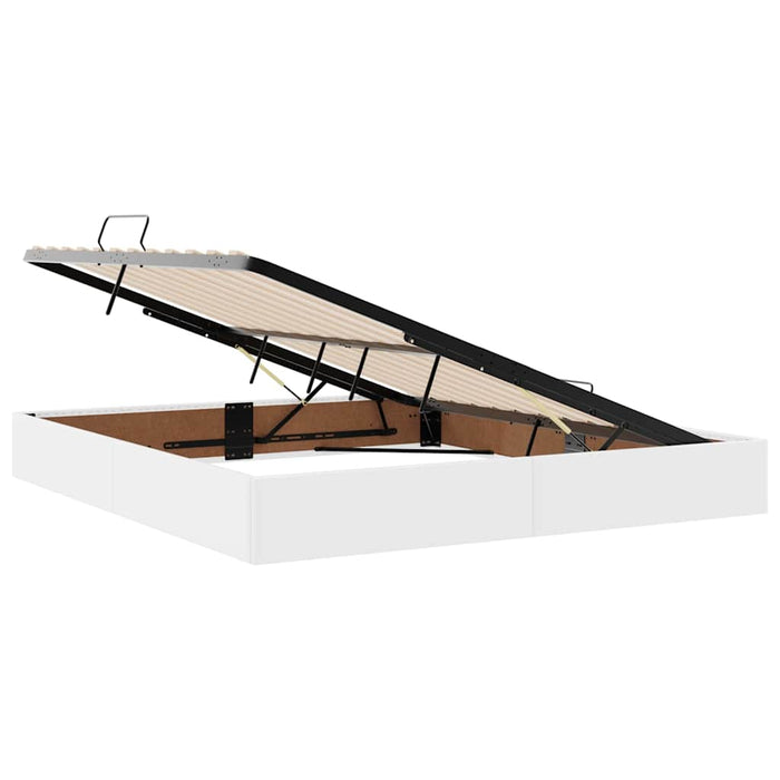 Letto con contenitore e materasso Bianco 160 x 200 cm