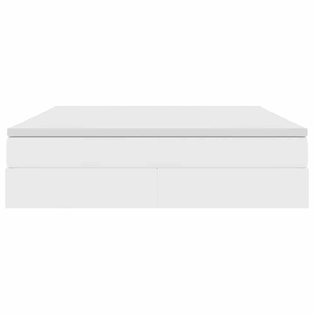 Letto con contenitore e materasso Bianco 160 x 200 cm