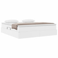 Letto con contenitore e materasso Bianco 160 x 200 cm