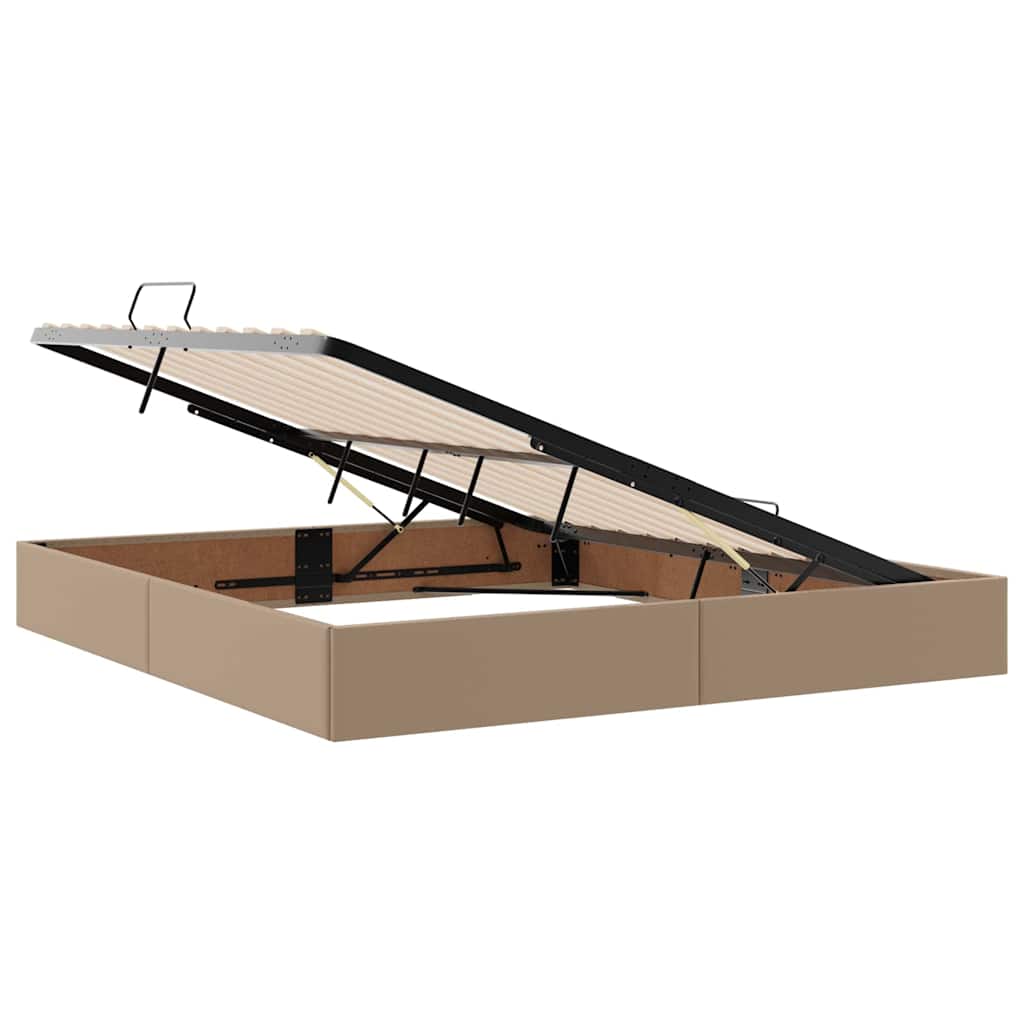 Letto con contenitore e materasso Cappuccino 160 x 200 cm