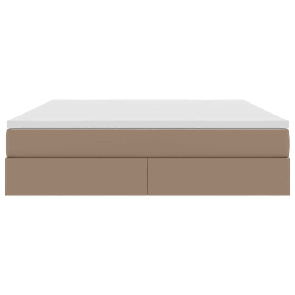 Letto con contenitore e materasso Cappuccino 160 x 200 cm