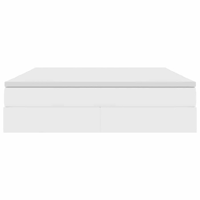 Letto con contenitore e materasso Bianco 180 x 200 cm