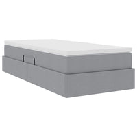 Letto con contenitore e materasso Grigio chiaro 90 x 190 cm 3370194