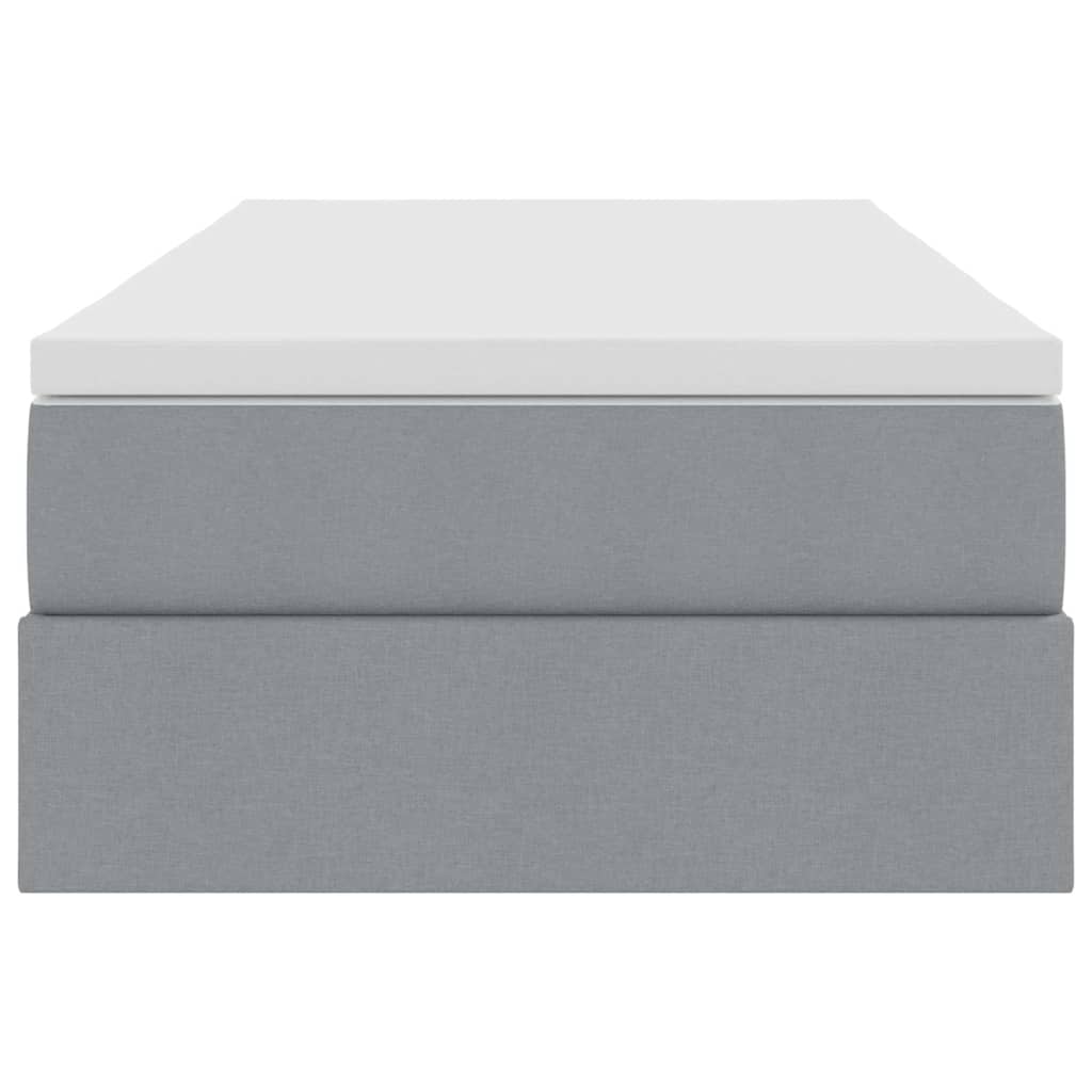 Letto con contenitore e materasso Grigio chiaro 90 x 190 cm 3370194