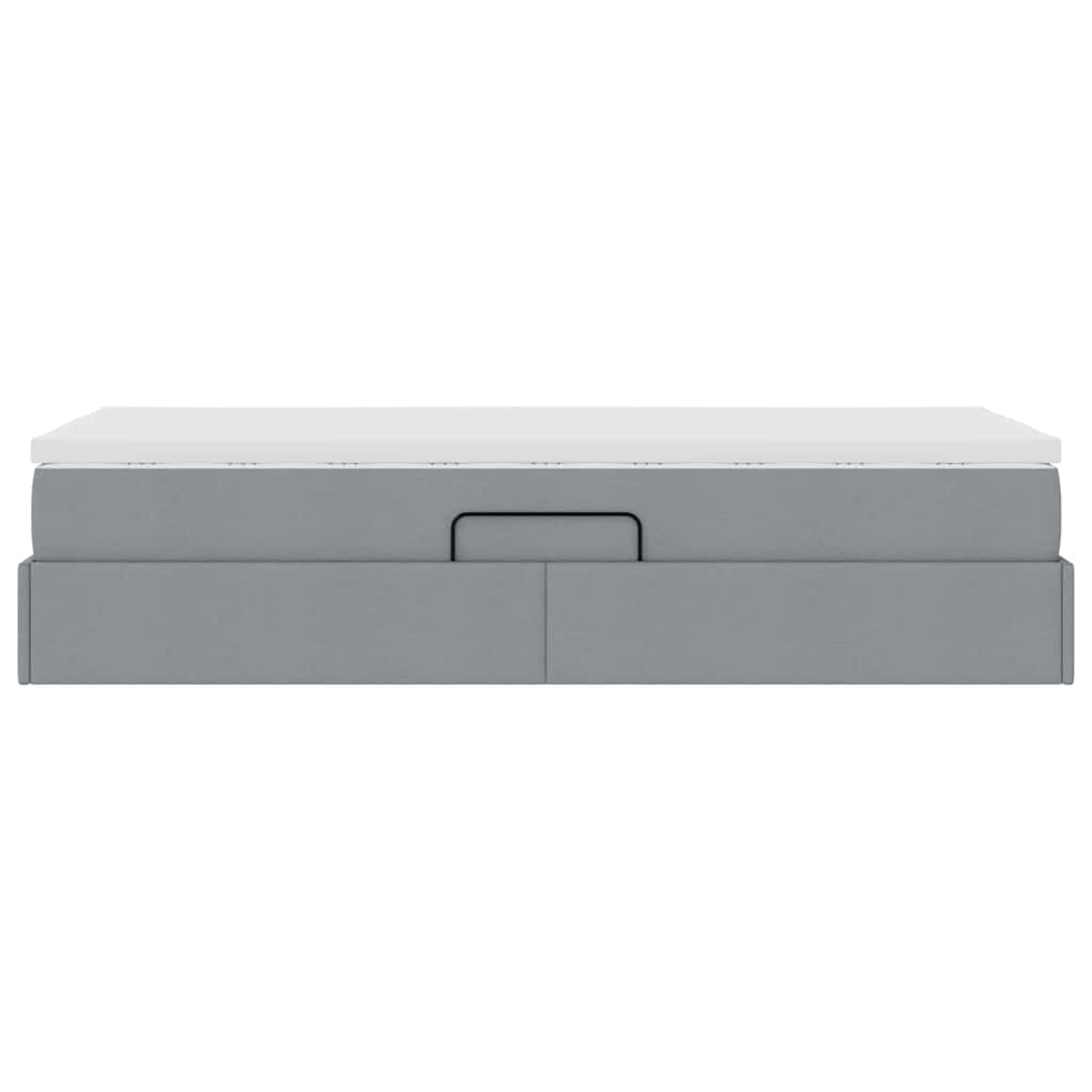 Letto con contenitore e materasso Grigio chiaro 90 x 190 cm 3370194