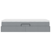 Letto con contenitore e materasso Grigio chiaro 90 x 190 cm 3370194