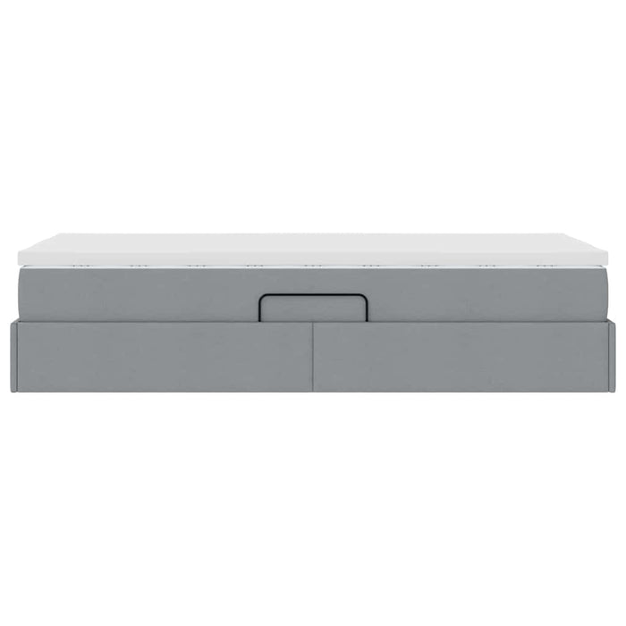 Letto con contenitore e materasso Grigio chiaro 90 x 190 cm 3370194