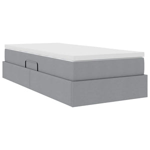 Letto con contenitore e materasso Grigio chiaro 90 x 200 cm 3370200