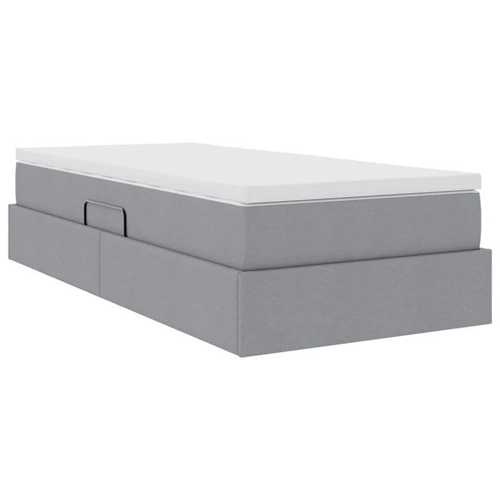 Letto con contenitore e materasso Grigio chiaro 90 x 200 cm 3370200