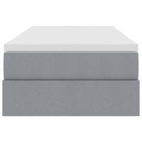 Letto con contenitore e materasso Grigio chiaro 90 x 200 cm 3370200