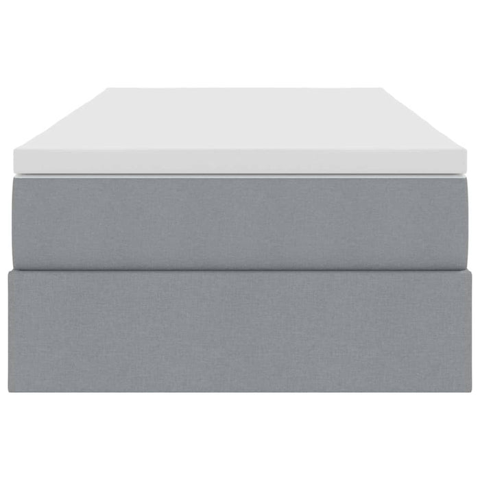 Letto con contenitore e materasso Grigio chiaro 90 x 200 cm 3370200