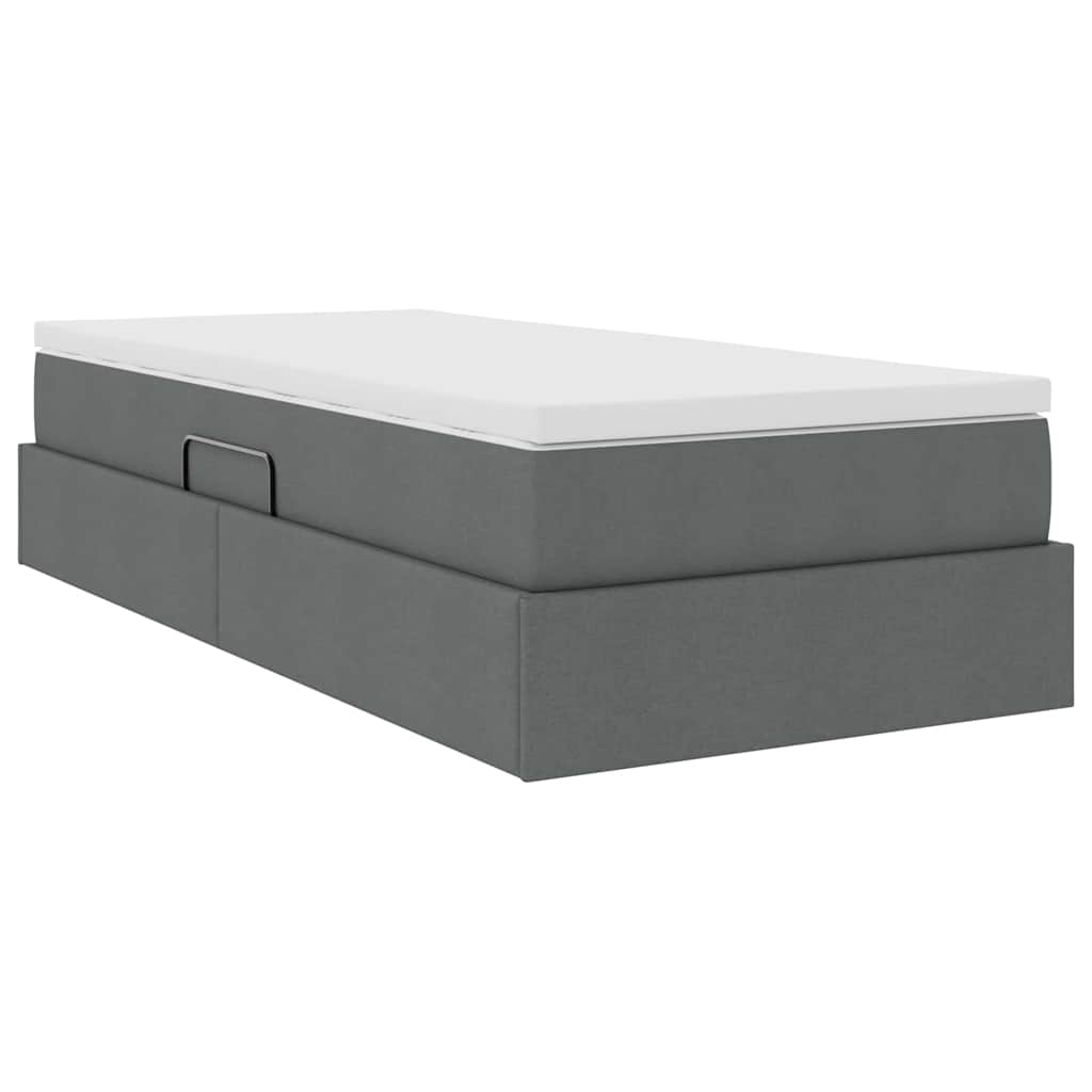 Letto con contenitore e materasso Grigio scuro 90 x 200 cm 3370201