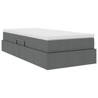 Letto con contenitore e materasso Grigio scuro 90 x 200 cm 3370201