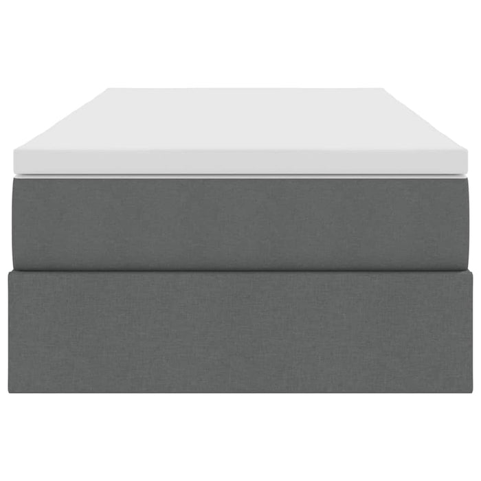 Letto con contenitore e materasso Grigio scuro 90 x 200 cm 3370201