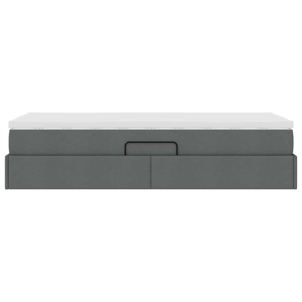 Letto con contenitore e materasso Grigio scuro 90 x 200 cm 3370201