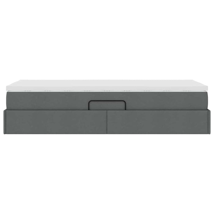 Letto con contenitore e materasso Grigio scuro 90 x 200 cm 3370201