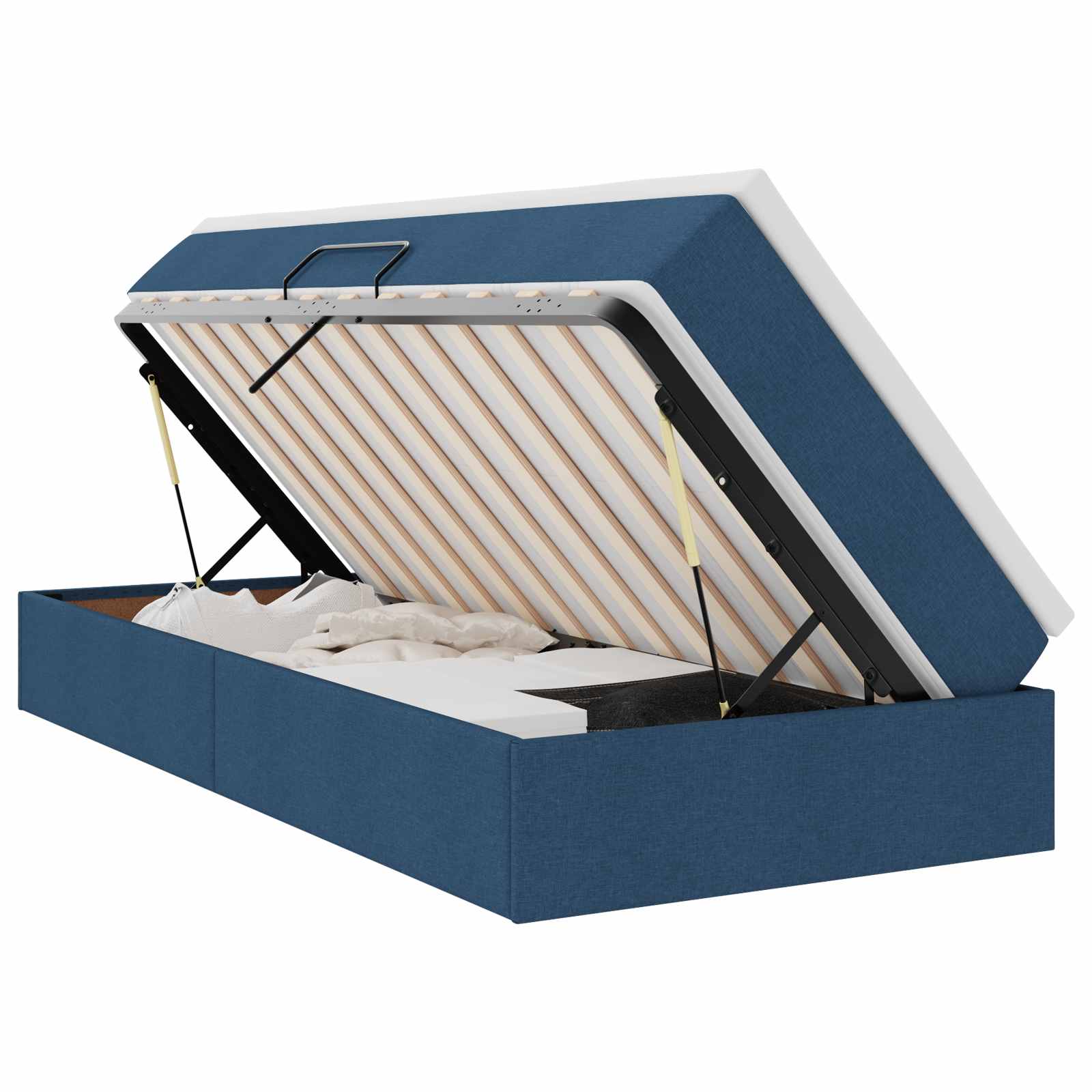 Letto con contenitore e materasso Blu 100 x 200 cm Poliestere 3370211