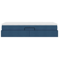 Letto con contenitore e materasso Blu 100 x 200 cm Poliestere 3370211