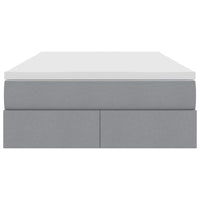 Letto con contenitore e materasso Grigio chiaro 120 x 200 cm