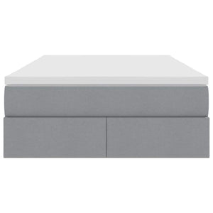 Letto con contenitore e materasso Grigio chiaro 120 x 200 cm