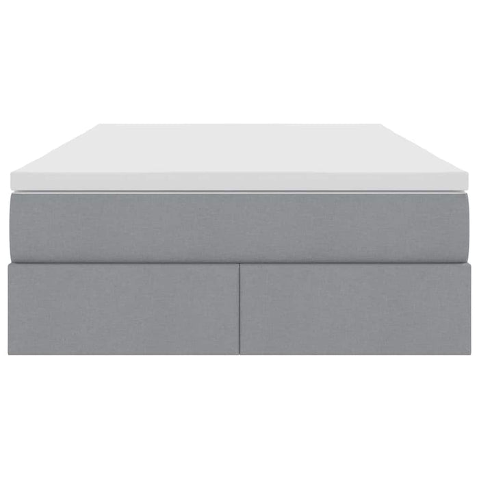 Letto con contenitore e materasso Grigio chiaro 120 x 200 cm
