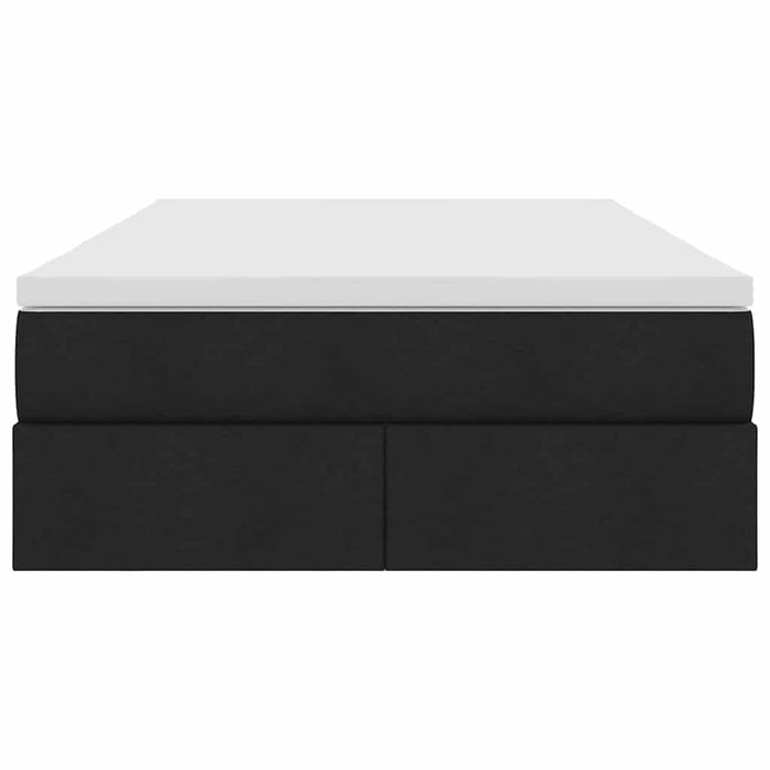 Letto con contenitore e materasso Nero 120 x 200 cm Poliestere