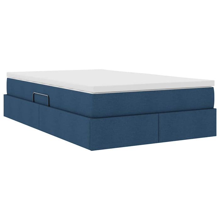 Letto con contenitore e materasso Blu 120 x 200 cm Poliestere