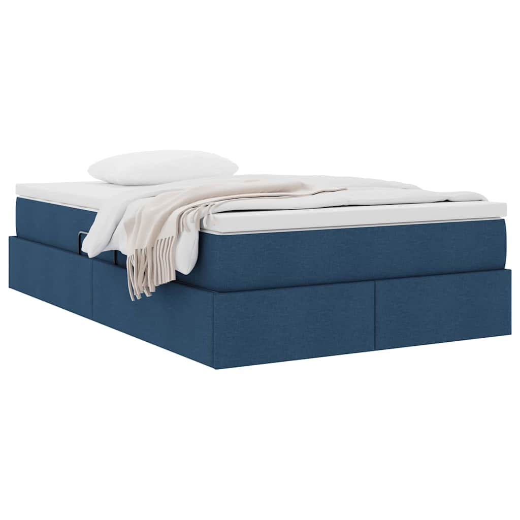 Letto con contenitore e materasso Blu 120 x 200 cm Poliestere
