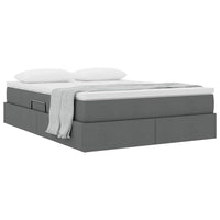 Letto con contenitore e materasso Grigio scuro 140 x 190 cm