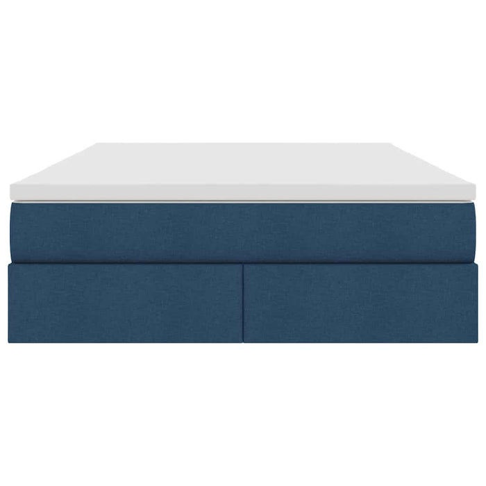 Letto con contenitore e materasso Blu 140 x 190 cm Poliestere