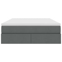 Letto con contenitore e materasso Grigio scuro 140 x 200 cm
