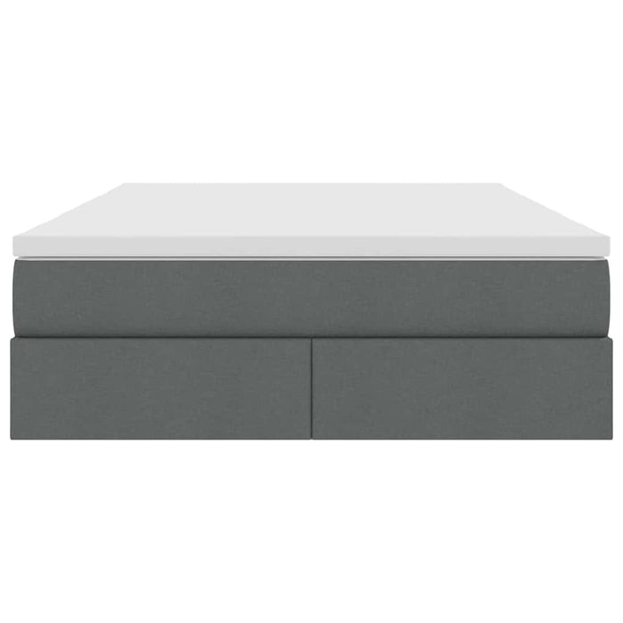 Letto con contenitore e materasso Grigio scuro 140 x 200 cm