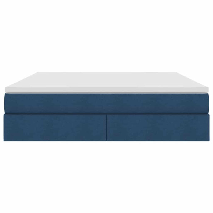 Letto con contenitore e materasso Blu 160 x 200 cm Poliestere